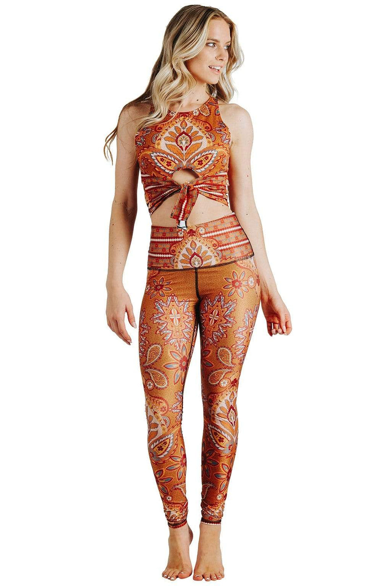 Rad Paisley Printed Yoga Leggings by Yoga Democracy