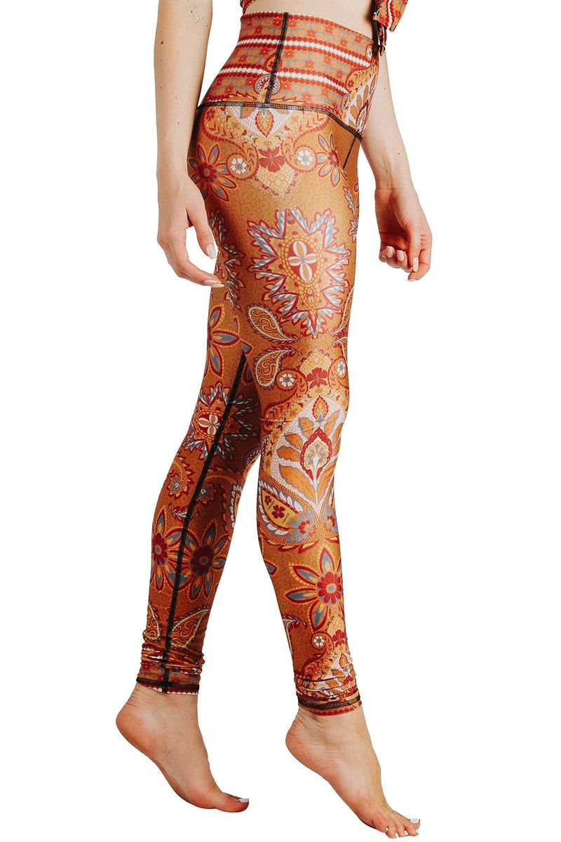 Rad Paisley Printed Yoga Leggings by Yoga Democracy