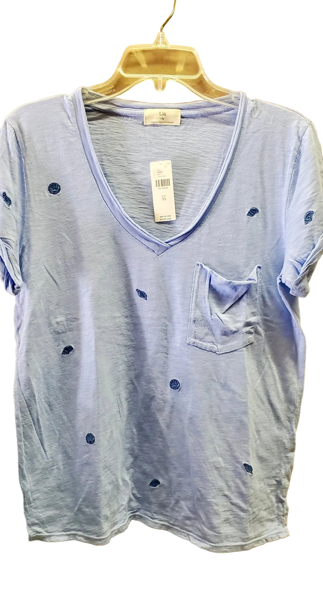 TLA Lars V-Neck Tee Shirt with Pocket Tee - Regular, Petite & Plus
