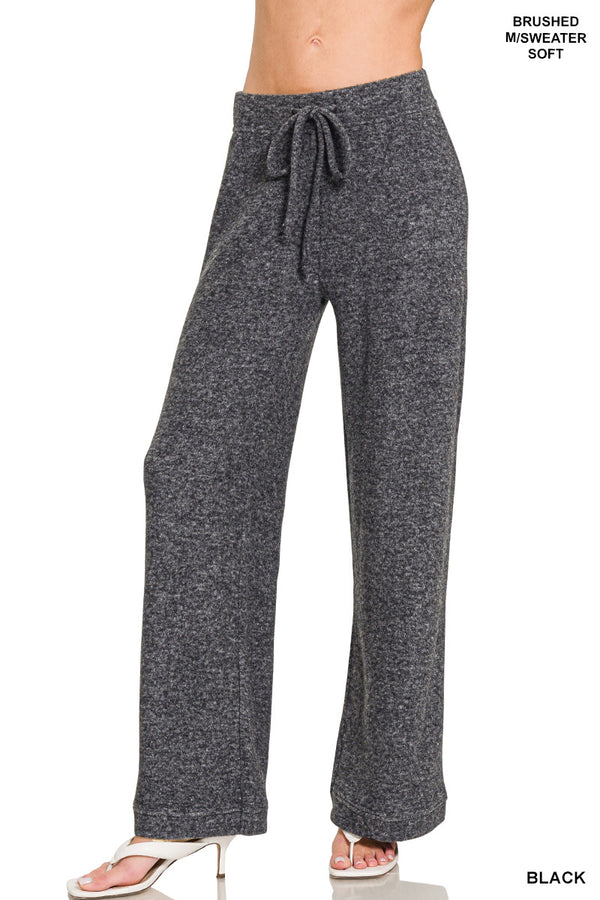 Zenana Fuzzy Hacci  Palazzo Sweat Pant HP-2479Y