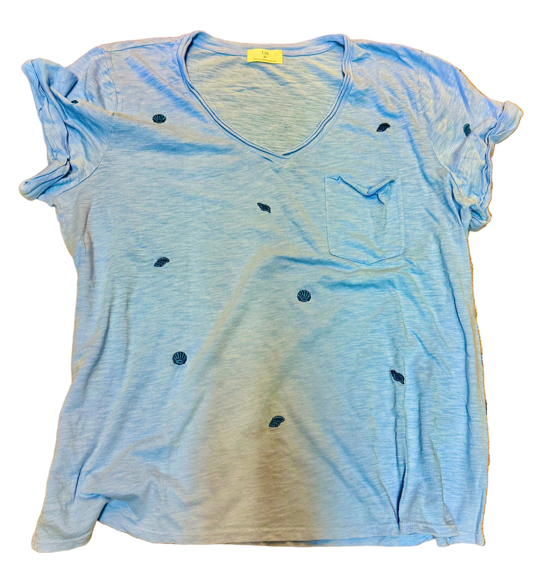 TLA Lars V-Neck Tee Shirt with Pocket Tee - Regular, Petite & Plus