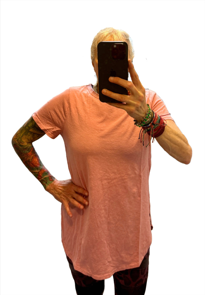 TLA Slim Shirttail Crew Neck Tee and Petite and Plus