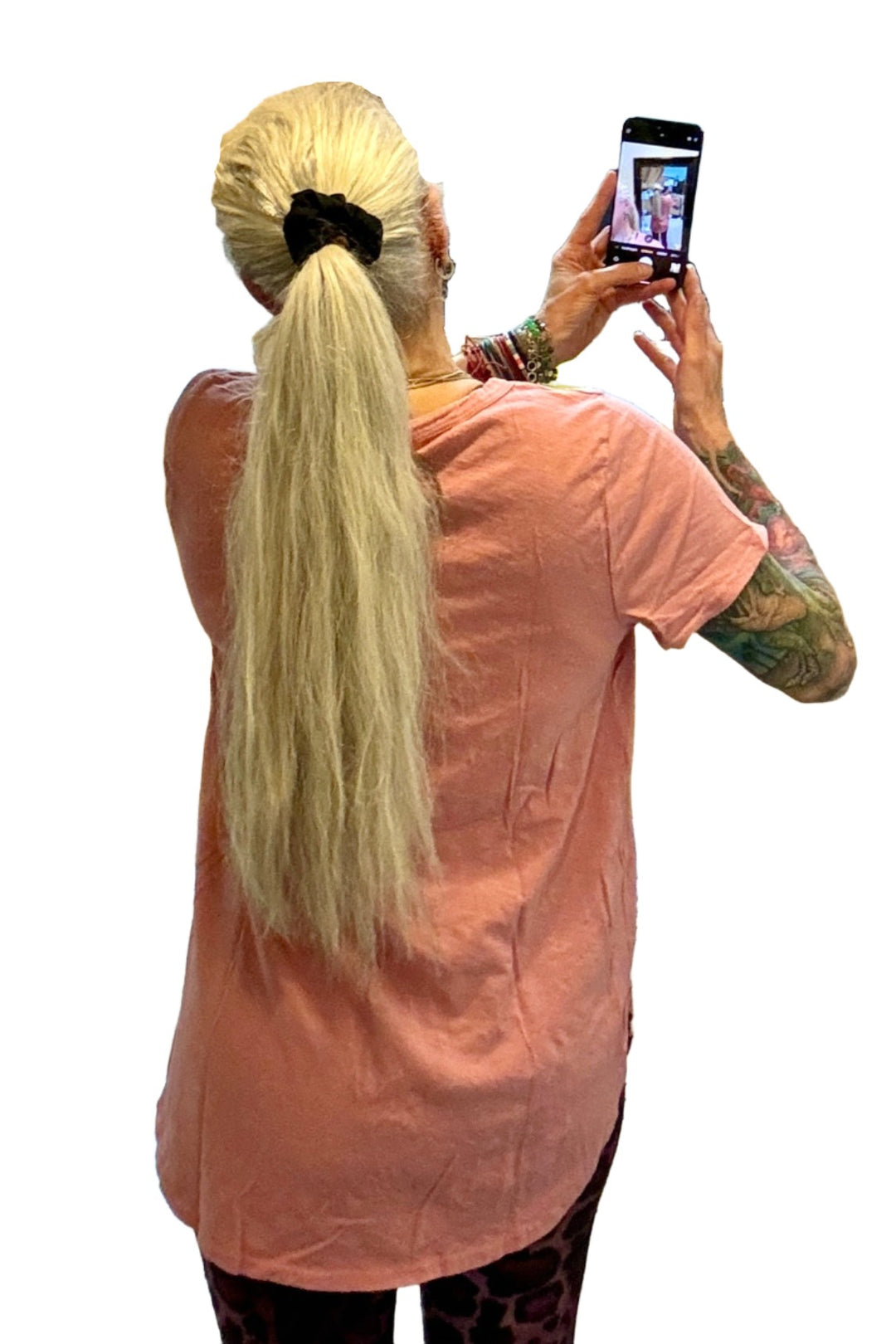 TLA Slim Shirttail Crew Neck Tee and Petite and Plus