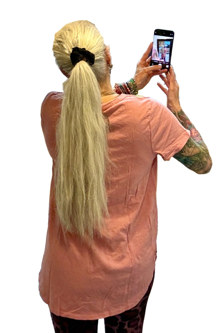 TLA Slim Shirttail Crew Neck Tee and Petite and Plus