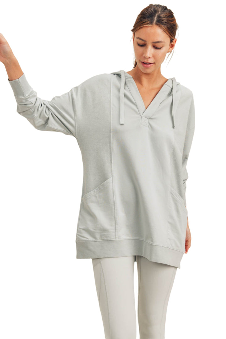 Mono B Oversized Hoodie KT-A0827 - Iris - Front View