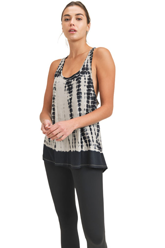 Mono B Tie Dyed Crossover Tank KT11707