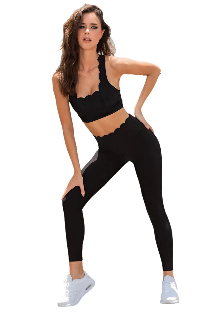 Noli Active Scalloped Black Bra 