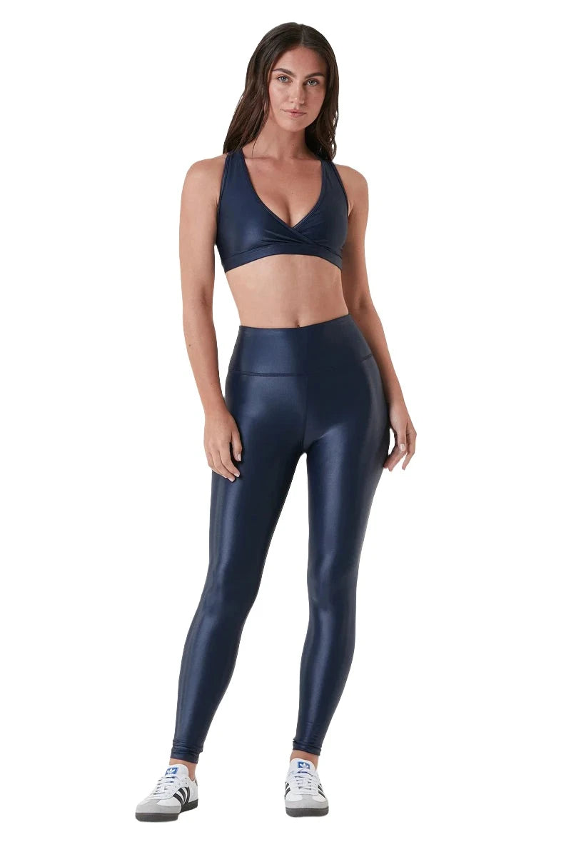 Noli Liquid Legging - Navy - Front Full View