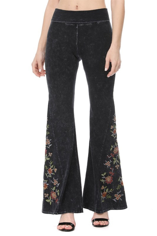 T-Party Flower Embroidery Legging CJ75316| Fitness Fashions