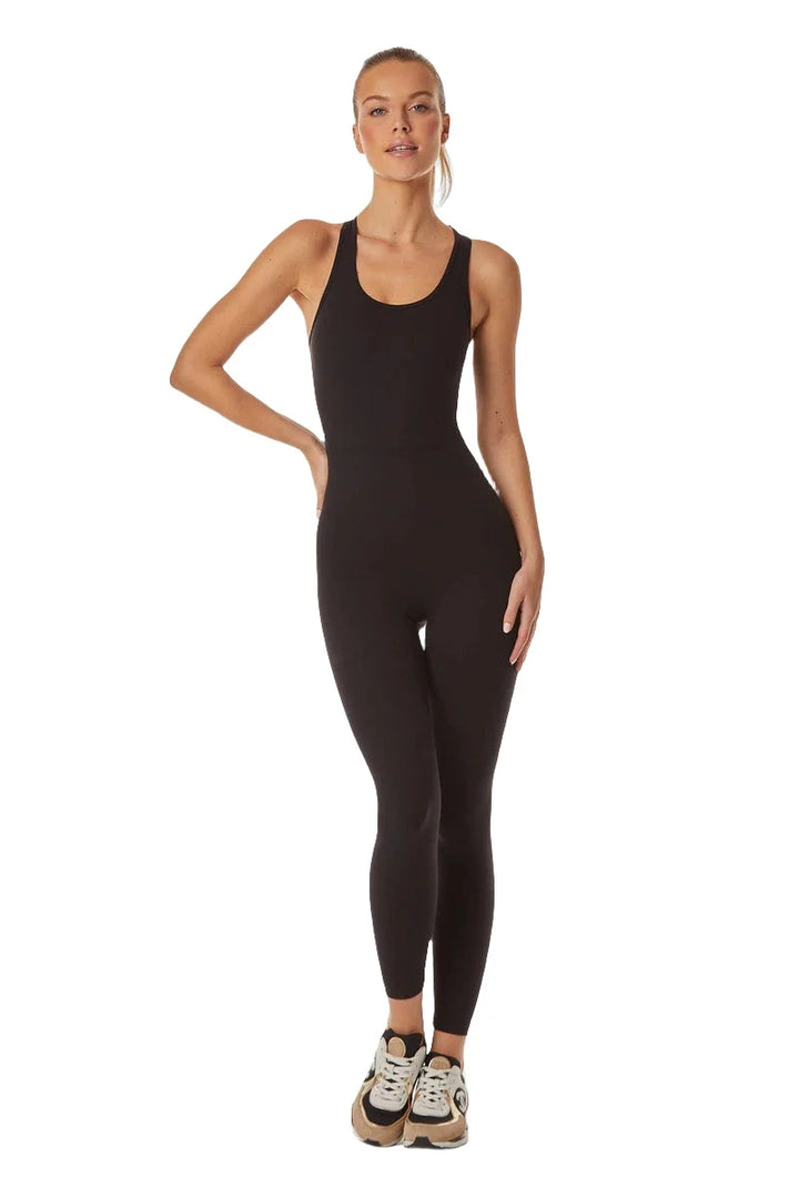 Noli Yoga Vixen Jumpsuit - Black - Front Full View