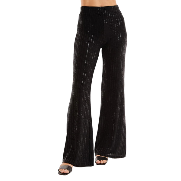 Noli Amalfi Embellished  metallic Pants Black