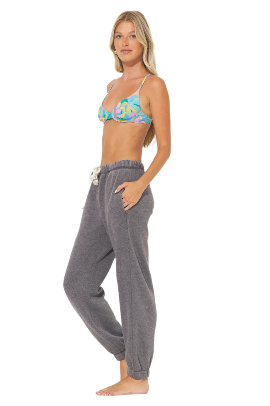 Vintage Havana/Ocean Drive Burn Out Sweatpants with Pockets OD1498 Steel Grey