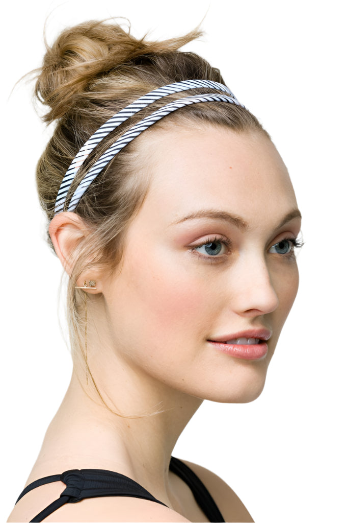 Onzie Double Strap Hair Band - Assorted 3 pack - Side Rare View