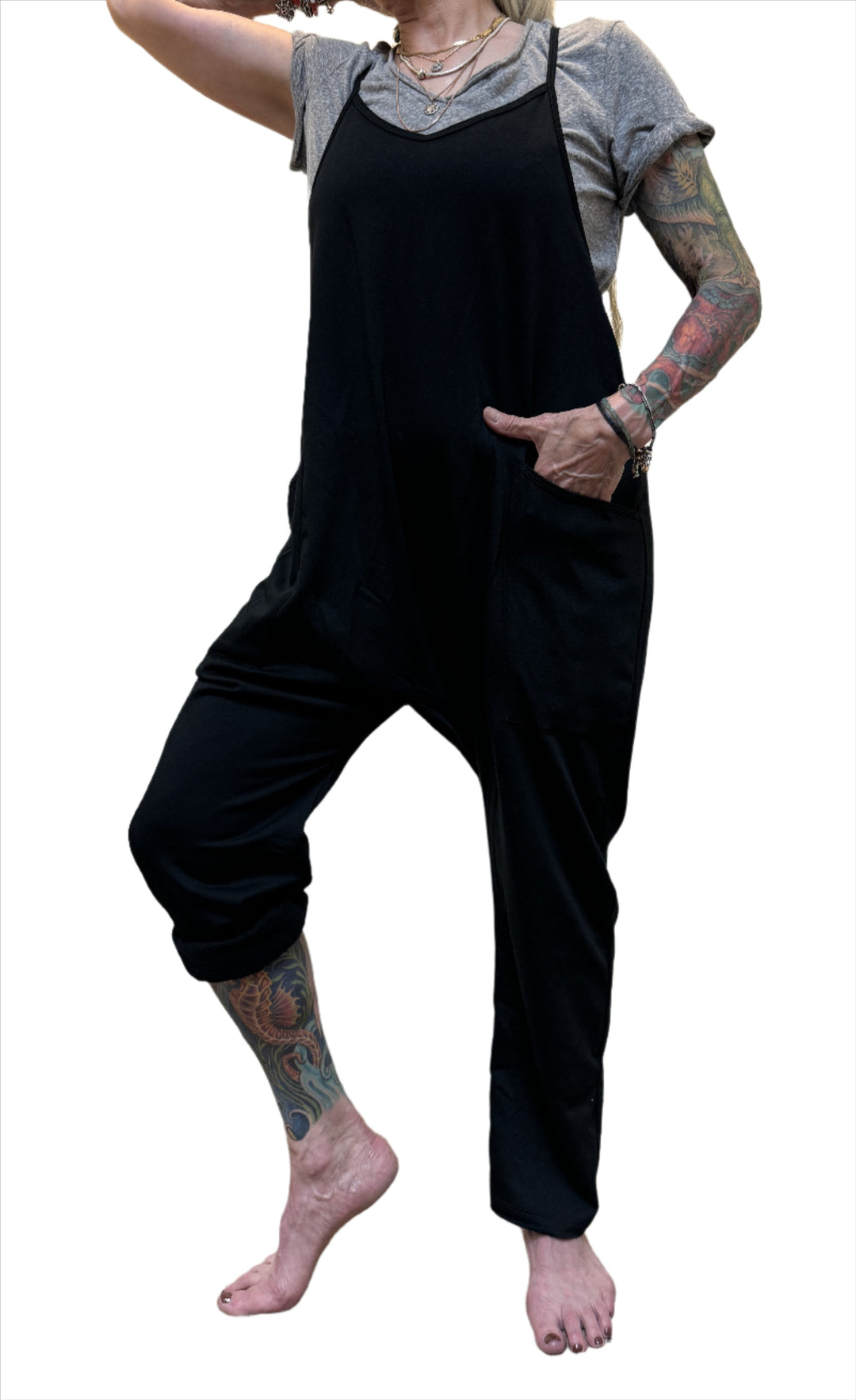 Onzie Fleece Jumper Black Front