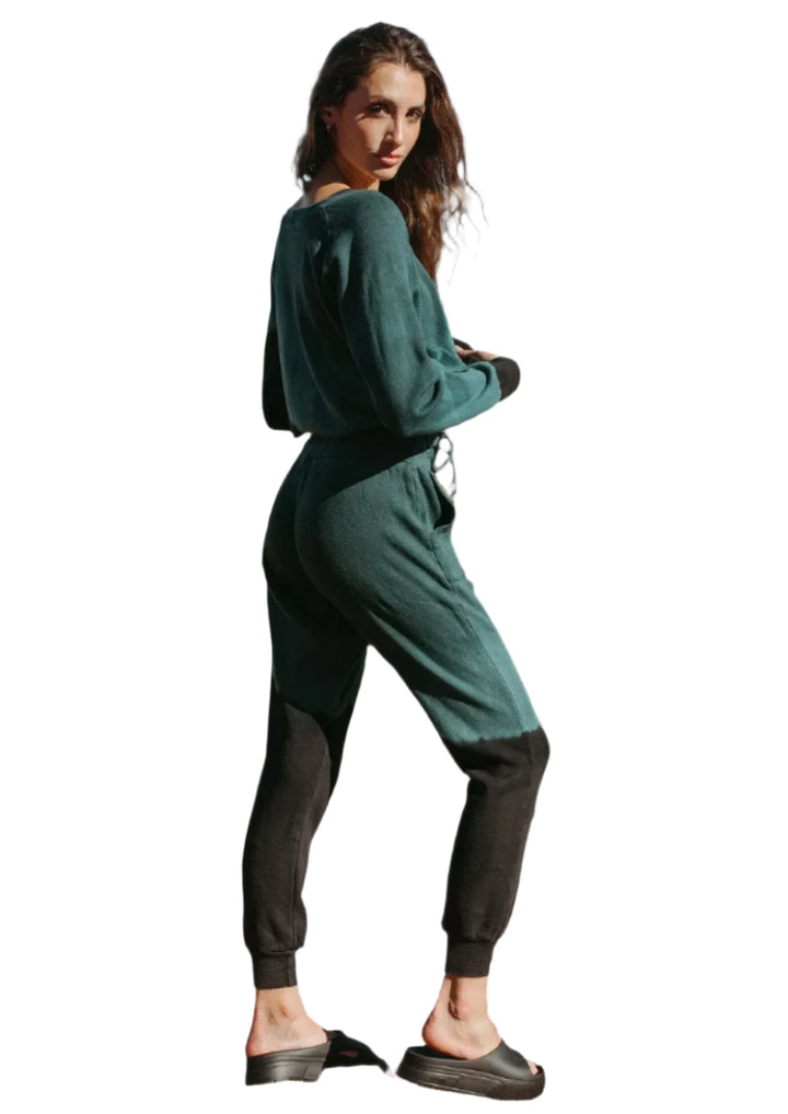 Jala Pocket Jogger - Teal Tie Dye - Side View