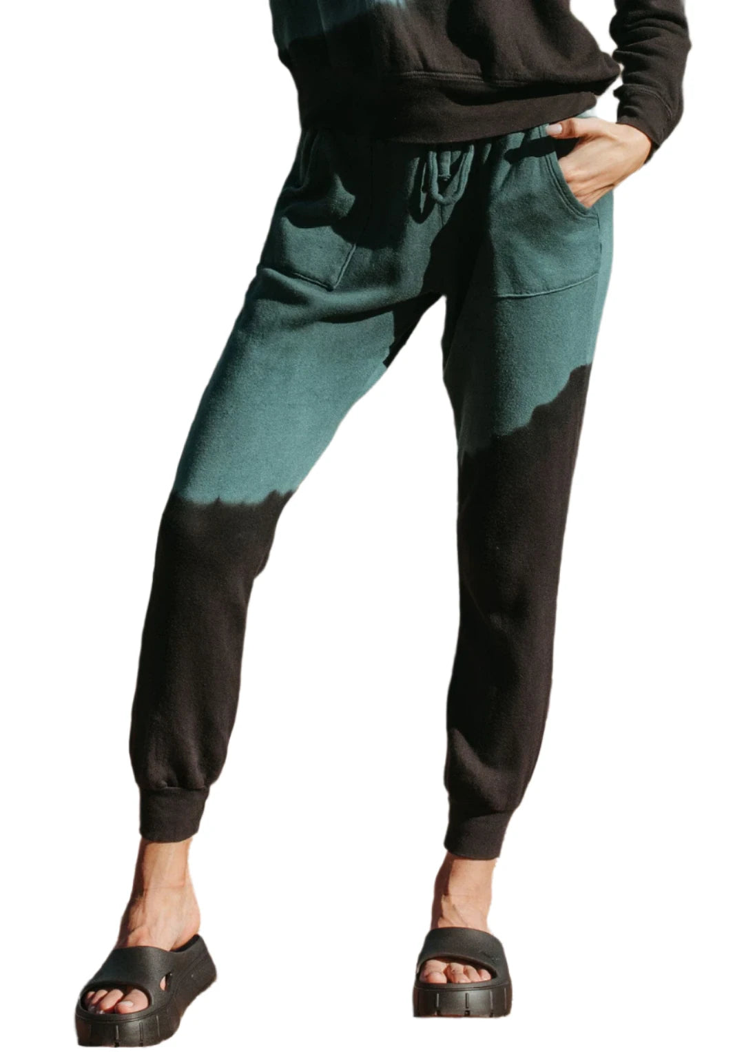Jala Pocket Jogger - Teal Tie Dye - Front View