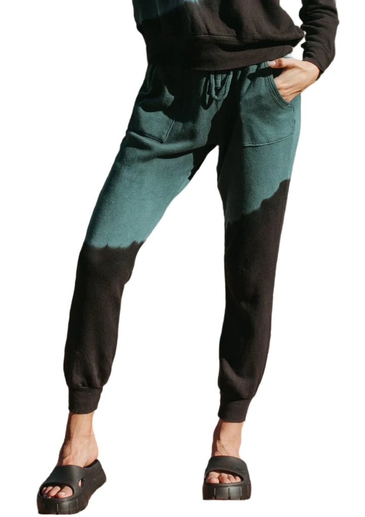 Jala Pocket Jogger - Teal Tie Dye - Front View
