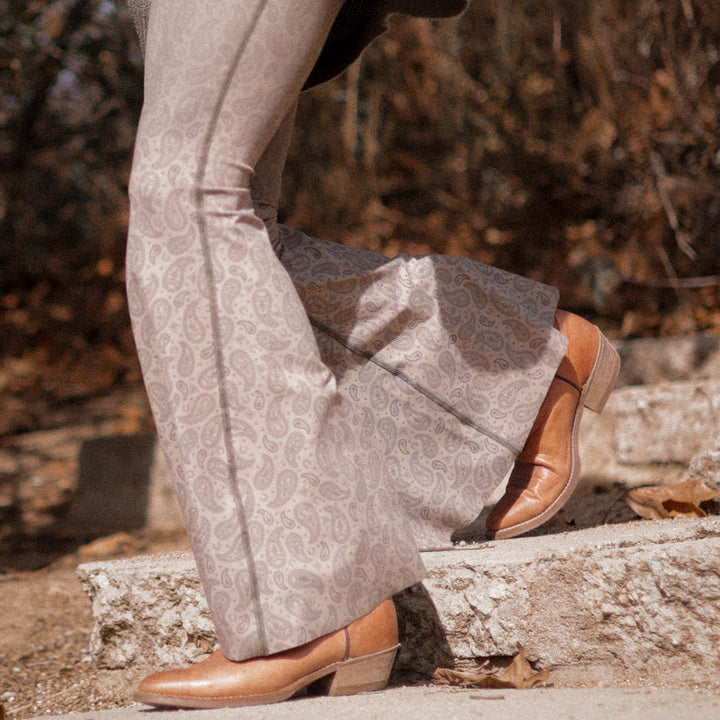 Paisley Camo Crop Bell Bottom ♡