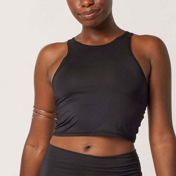 Solid Black Mermaid Tank