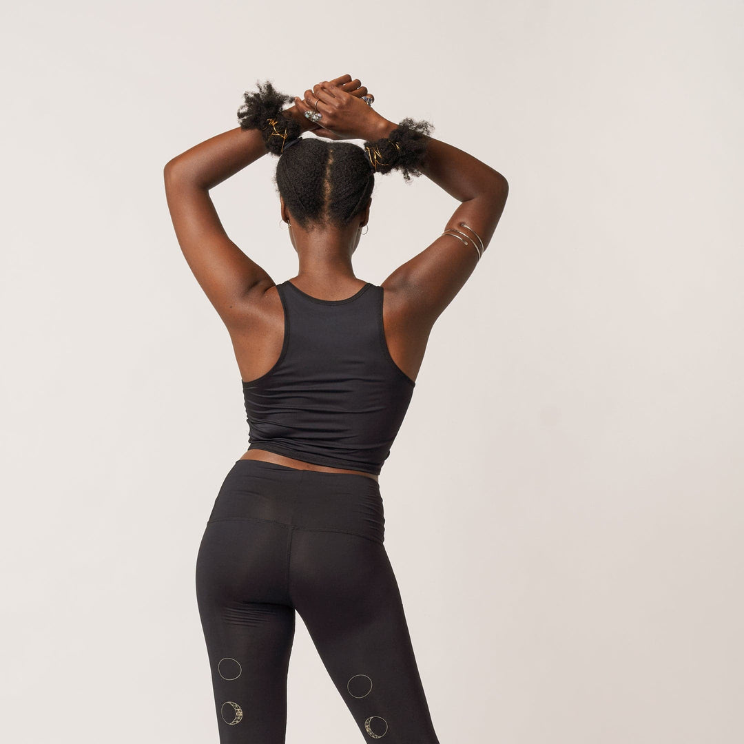 Solid Black Mermaid Tank