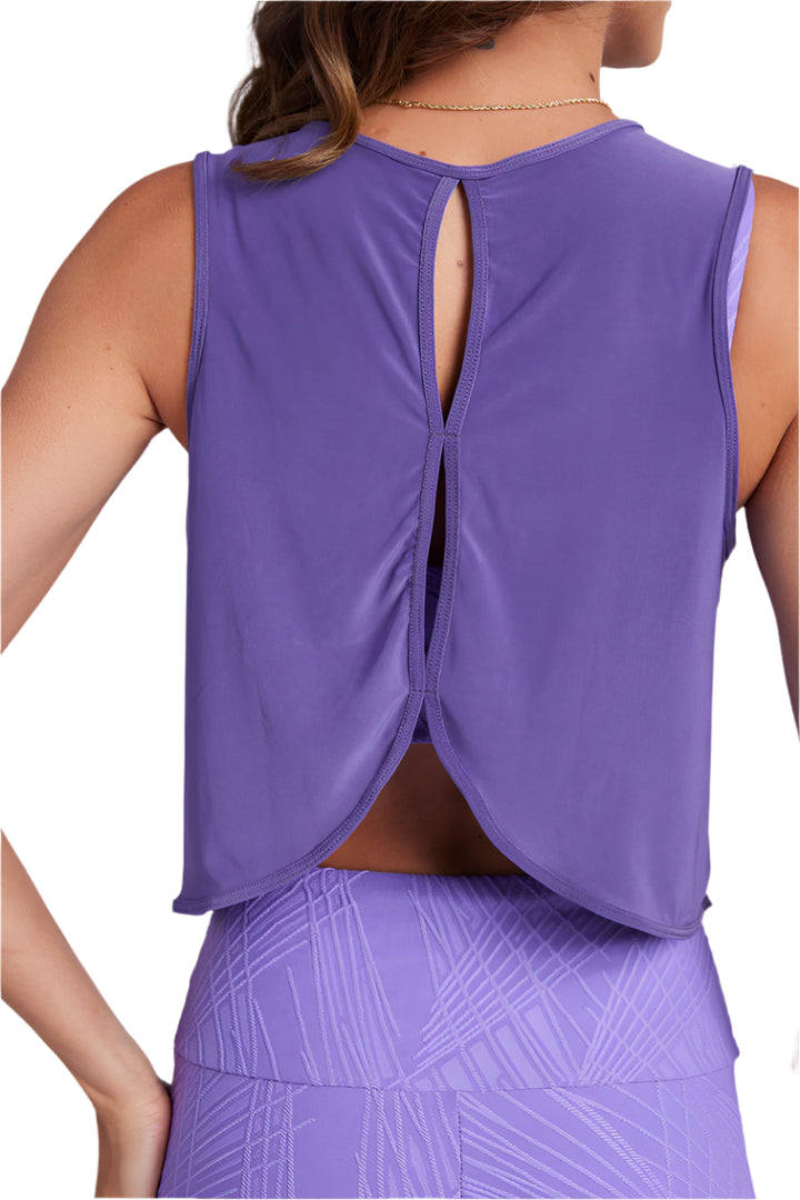 Onzie Flow Runners Tank -  Purple - Back View