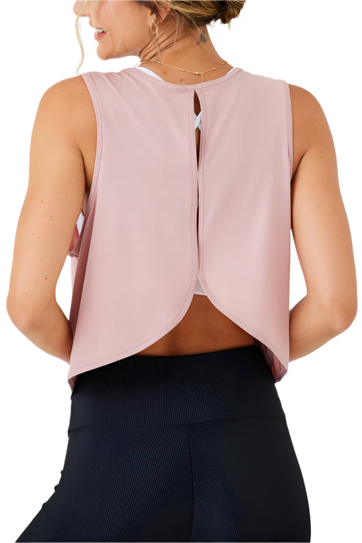 Onzie Flow Runners Tank -  Rosy Cheeks - Back View