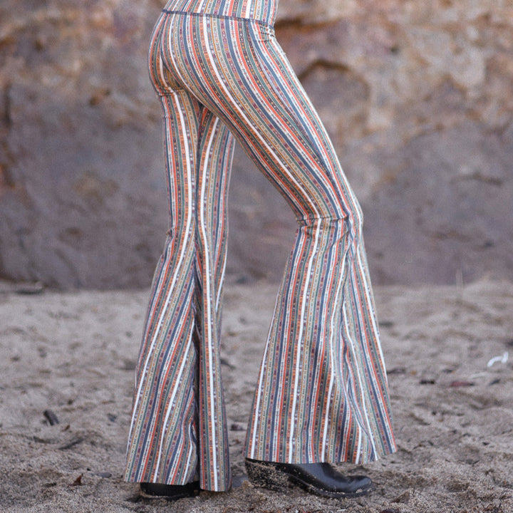 Ribbon Stripe Long Bell Bottom ♡