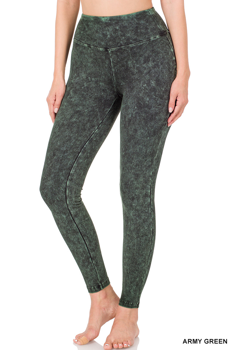 Army Green Mineral Wash Legging with Pockets – GLAMR Boutique by Bre