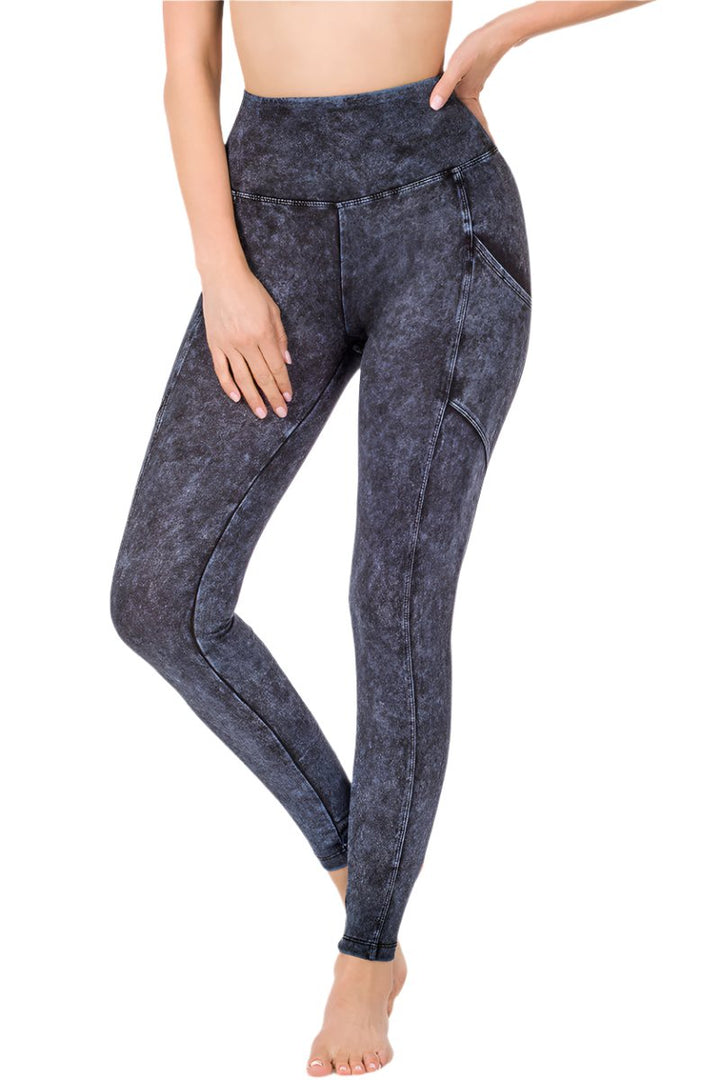 Zenana Mineral Wash Pocket Legging SP-80077