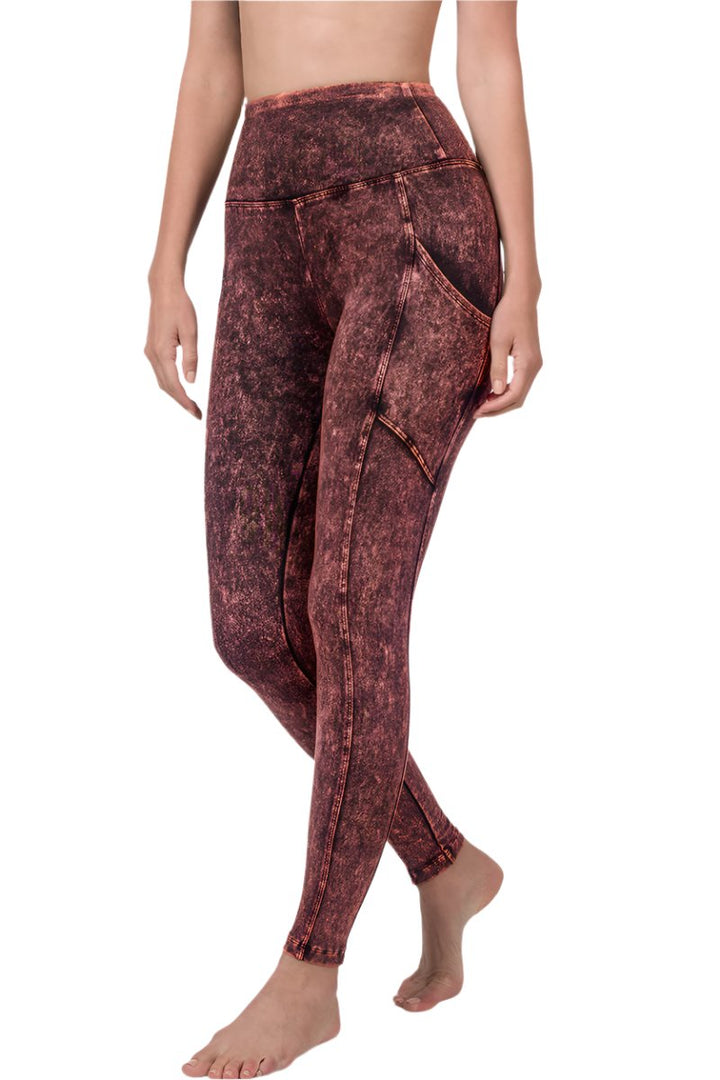 Zenana Mineral Wash Pocket Legging SP-80077