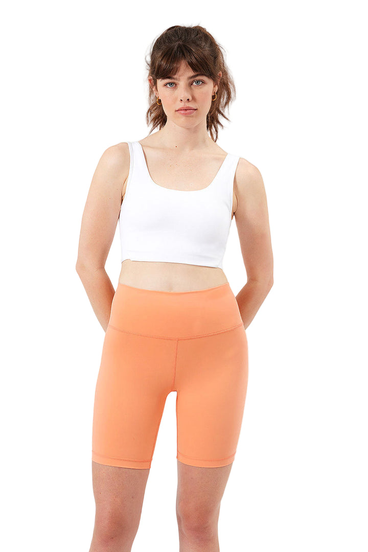 Cream Yoga Sara sports bra tank - White - Front View