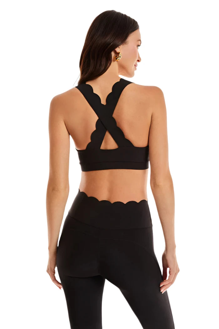 Noli Active Scalloped Black Bra back