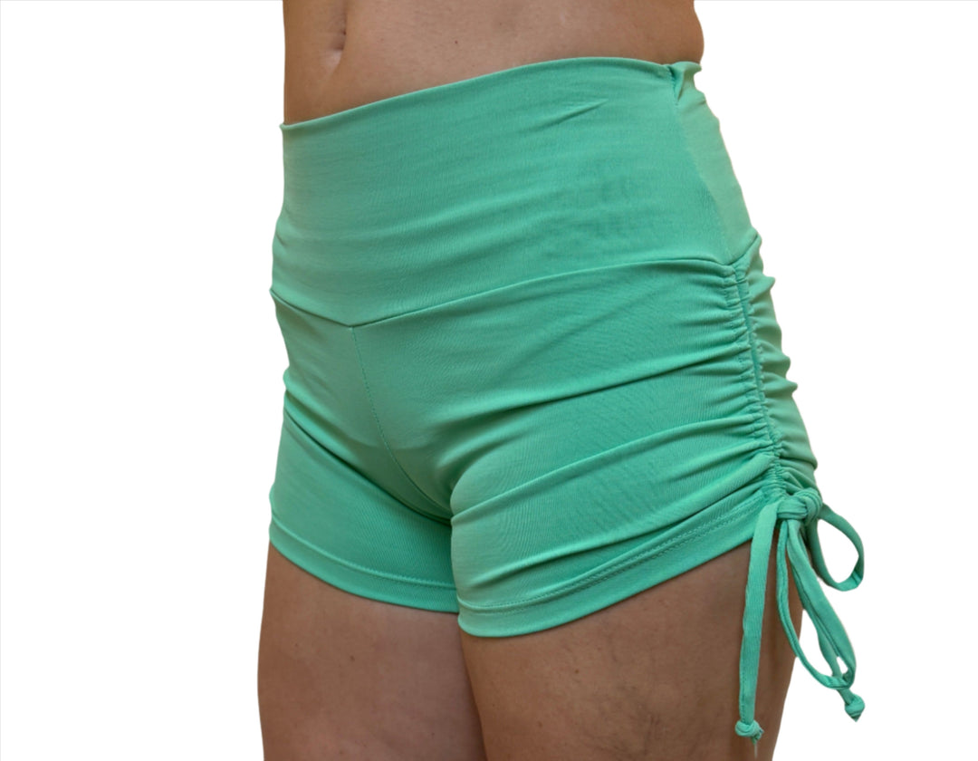Bia Brazil Activewear Side Tie Shorts - Mint - Side Rear View