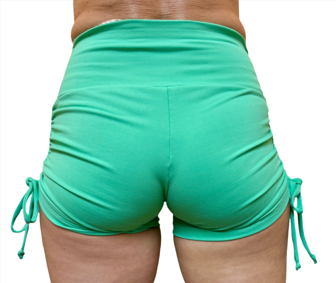 Bia Brazil Activewear Side Tie Shorts - Mint - Back Rear View