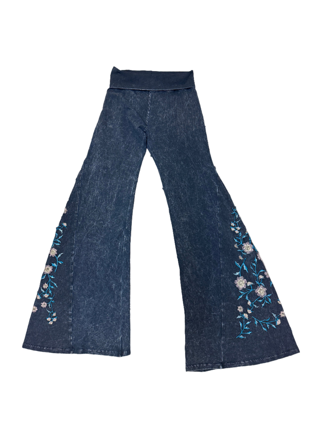 T-Party Floral Embroidery Mineral Washed Yoga Pant CJ75483