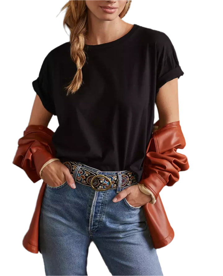 TMD T LA Crop Boxy Crew Neck