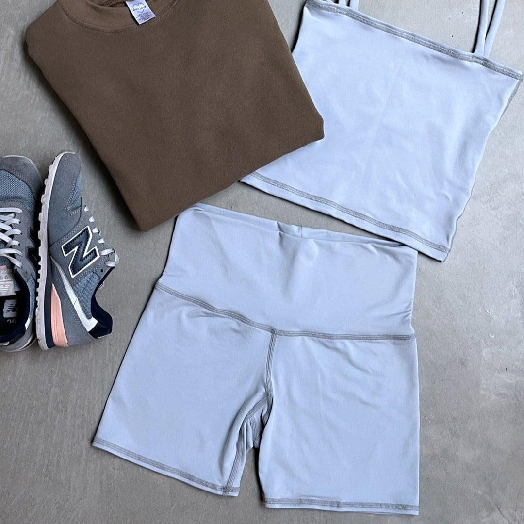 Solid Grey Bike Short ♡