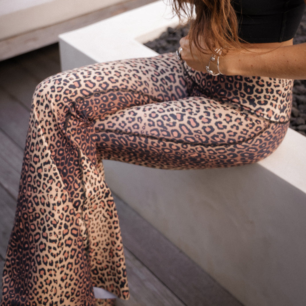 Golden Cat Crop Bell Bottom