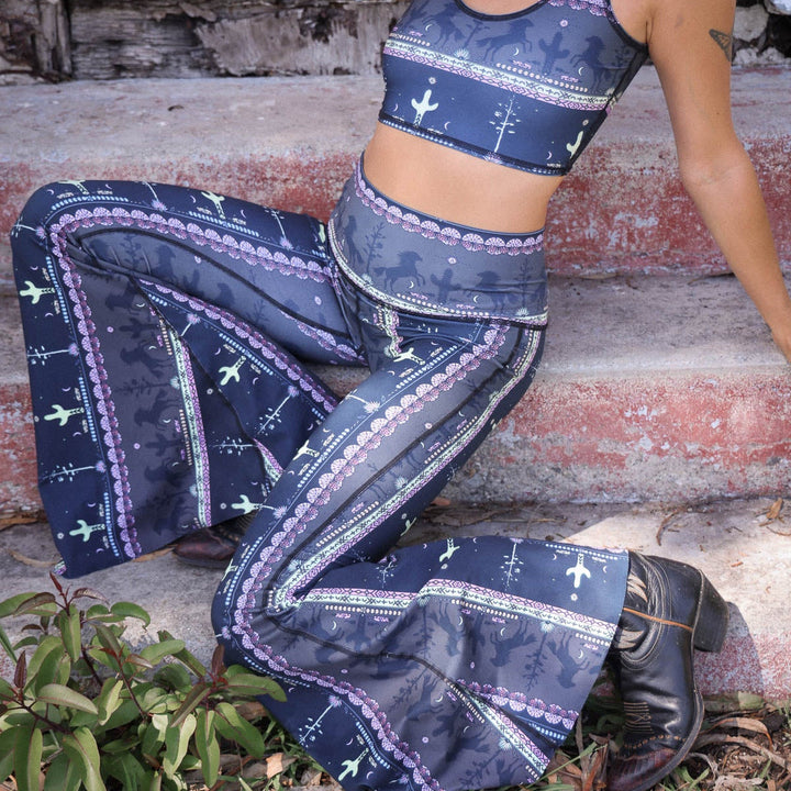 Wild and Free Crop Bell Bottom *Final Sale