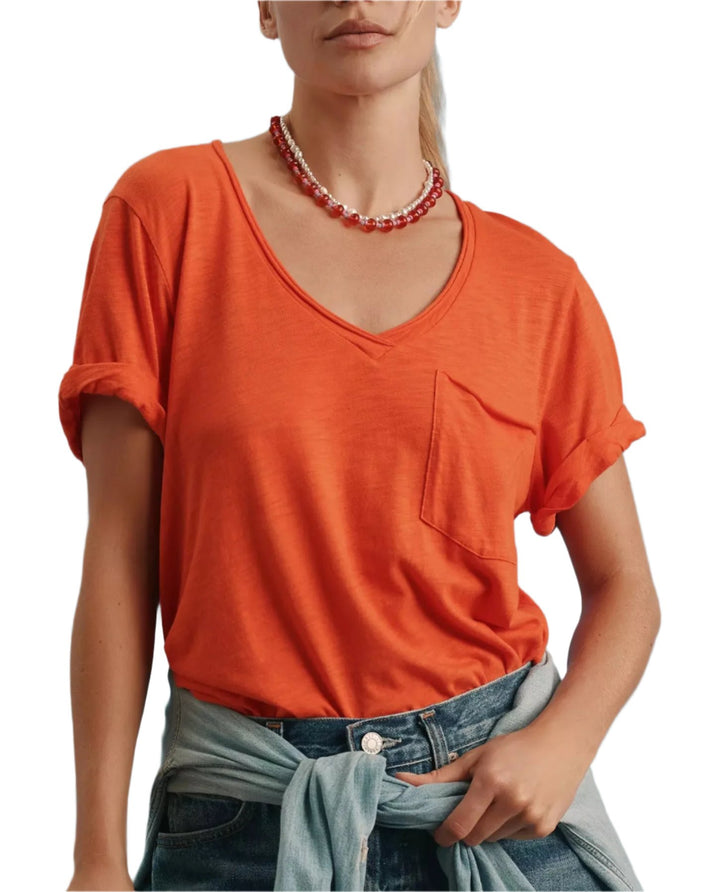 TLA Lars V-Neck Tee Shirt with Pocket Tee - Regular, Petite & Plus