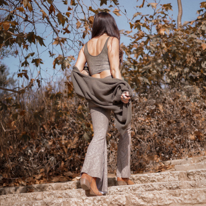 Paisley Camo Crop Bell Bottom ♡