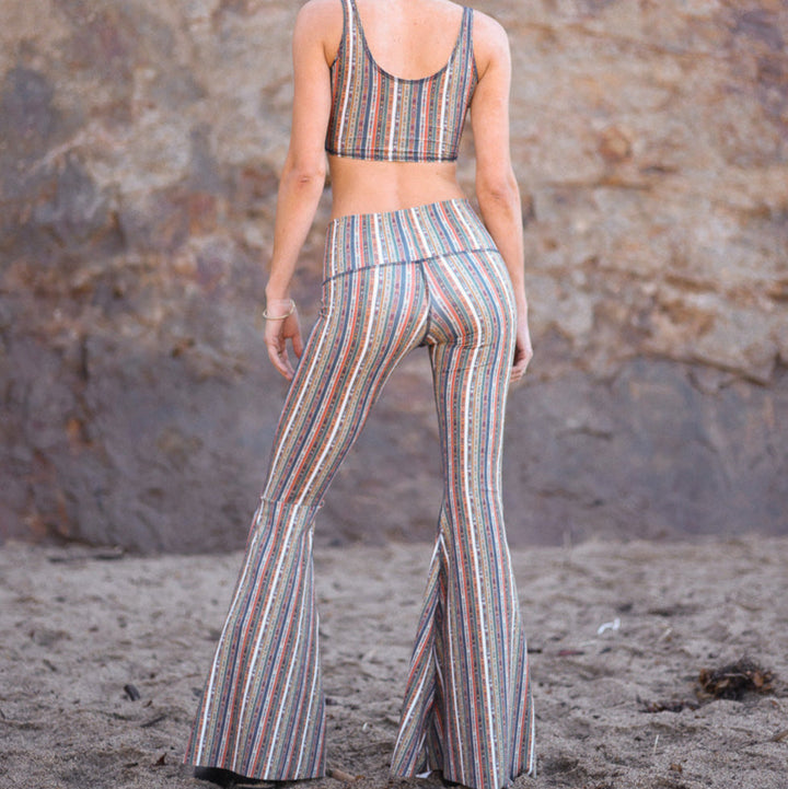 Ribbon Stripe Long Bell Bottom ♡