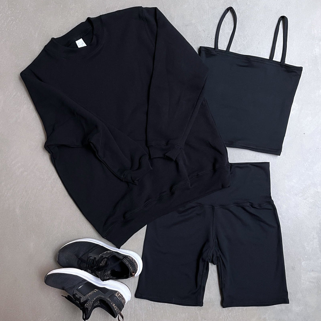 Solid Black Bike Short ♡