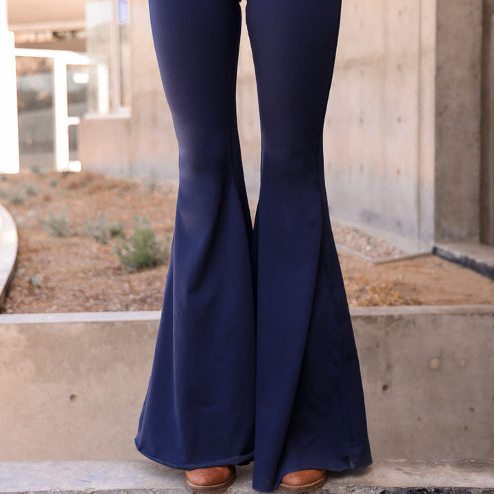 Solid Navy Long Bell Bottom ♡