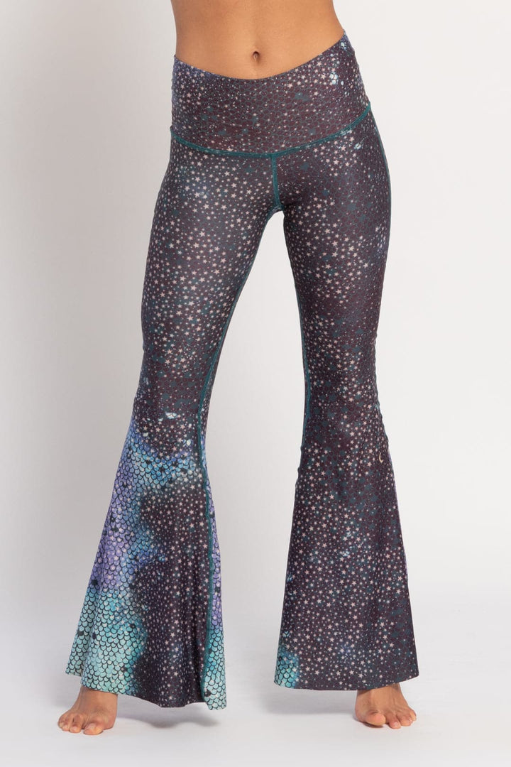 Mermaid Fairy Queen Teal Crop Bell Bottom