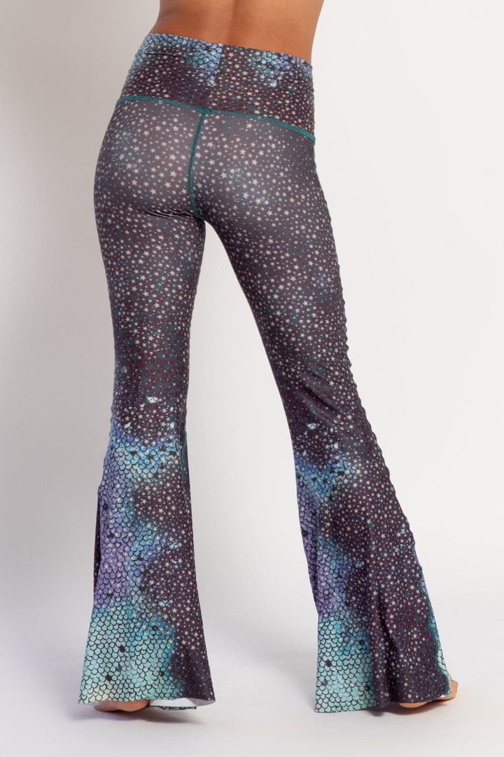 Mermaid Fairy Queen Teal Crop Bell Bottom