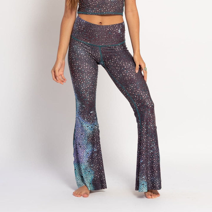 Mermaid Fairy Queen Teal Crop Bell Bottom