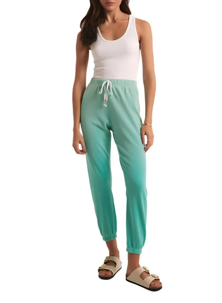 Z Supply High Tides Jogger - Cabana Green - Front View