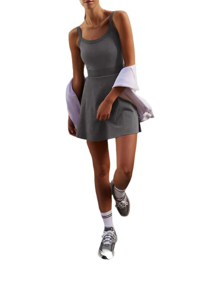 Z Supply Ready To Rock Mineral Washed Sports Dress - Graphite - Front View