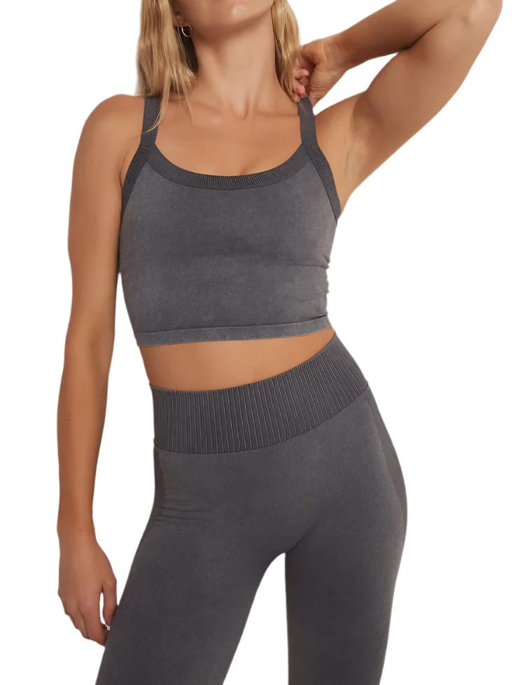 Z Supply GOOD DAY SEAMLESS TANK BRA - graphite - Front View
